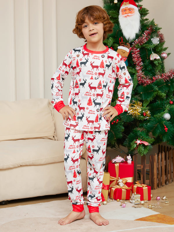 Xmas Pajamas- Thanksgiving & Christmas Joy: Family Matching Reindeer Pajama Set- - Pekosa Women Clothing