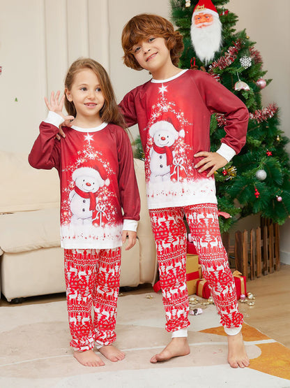 Xmas Pajamas- Thanksgiving & Christmas Tradition: Matching Santa and Snowman Pajama Set for Family- - Pekosa Women Clothing