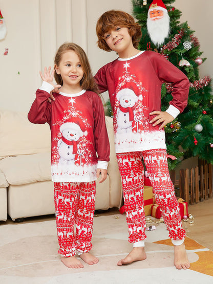 Xmas Pajamas- Thanksgiving & Christmas Tradition: Matching Santa and Snowman Pajama Set for Family- - Pekosa Women Clothing