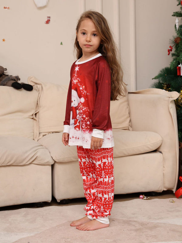 Xmas Pajamas- Thanksgiving & Christmas Tradition: Matching Santa and Snowman Pajama Set for Family- - Pekosa Women Clothing