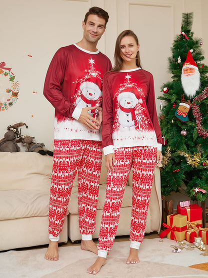 Xmas Pajamas- Thanksgiving & Christmas Tradition: Matching Santa and Snowman Pajama Set for Family- - Pekosa Women Clothing