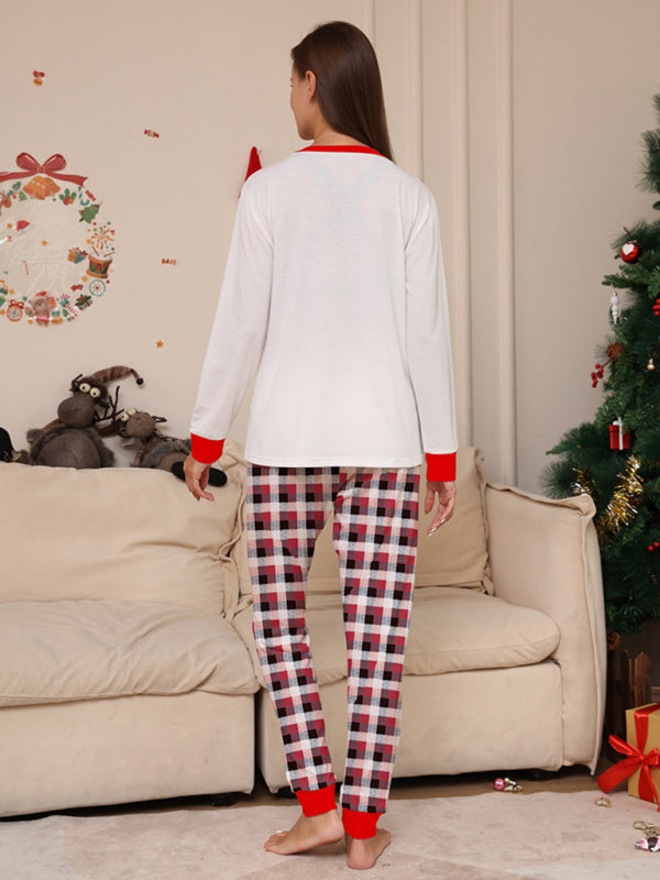 Xmas Pajamas- Thanksgiving & Christmas Tradition: Plaid Reindeer Pajama Set for the Whole Family- - Pekosa Women Clothing