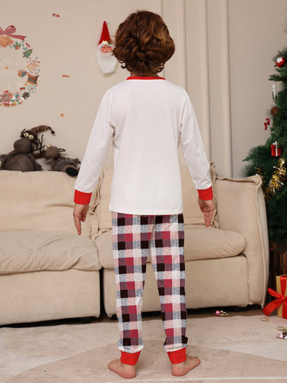 Xmas Pajamas- Thanksgiving & Christmas Tradition: Plaid Reindeer Pajama Set for the Whole Family- - Pekosa Women Clothing