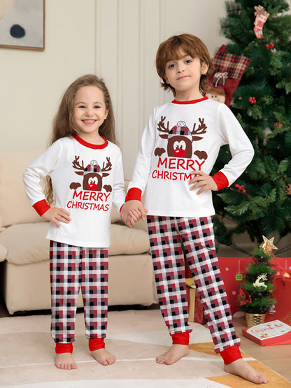 Xmas Pajamas- Thanksgiving & Christmas Tradition: Plaid Reindeer Pajama Set for the Whole Family- - Pekosa Women Clothing