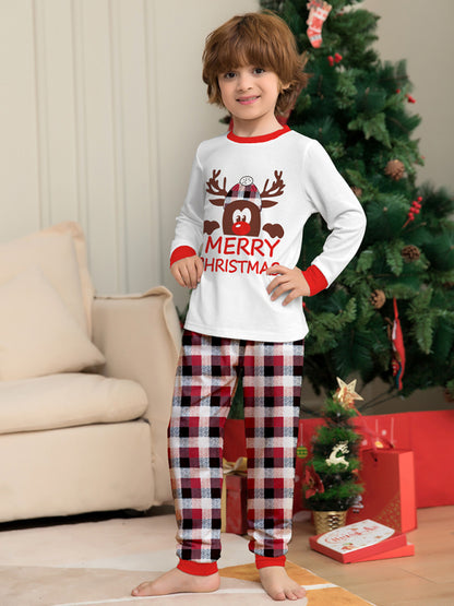 Xmas Pajamas- Thanksgiving & Christmas Tradition: Plaid Reindeer Pajama Set for the Whole Family- - Pekosa Women Clothing