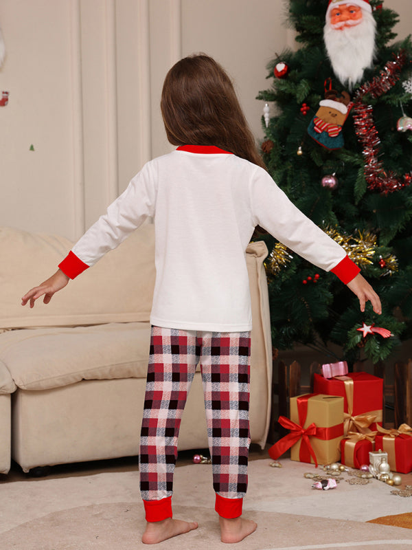 Xmas Pajamas- Thanksgiving & Christmas Tradition: Plaid Reindeer Pajama Set for the Whole Family- - Pekosa Women Clothing