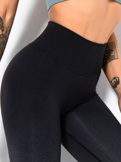 Yoga Pants- Ombre Seamless Peach Butt Lifting Yoga Pants- - Pekosa Women Clothing