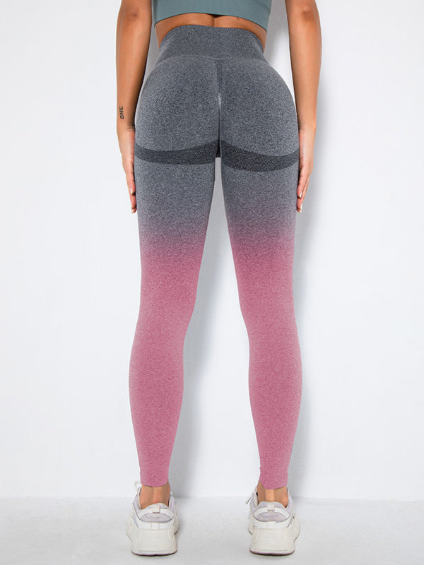 Yoga Pants- Ombre Seamless Peach Butt Lifting Yoga Pants- - Pekosa Women Clothing