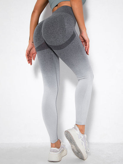 Yoga Pants- Ombre Seamless Peach Butt Lifting Yoga Pants- - Pekosa Women Clothing