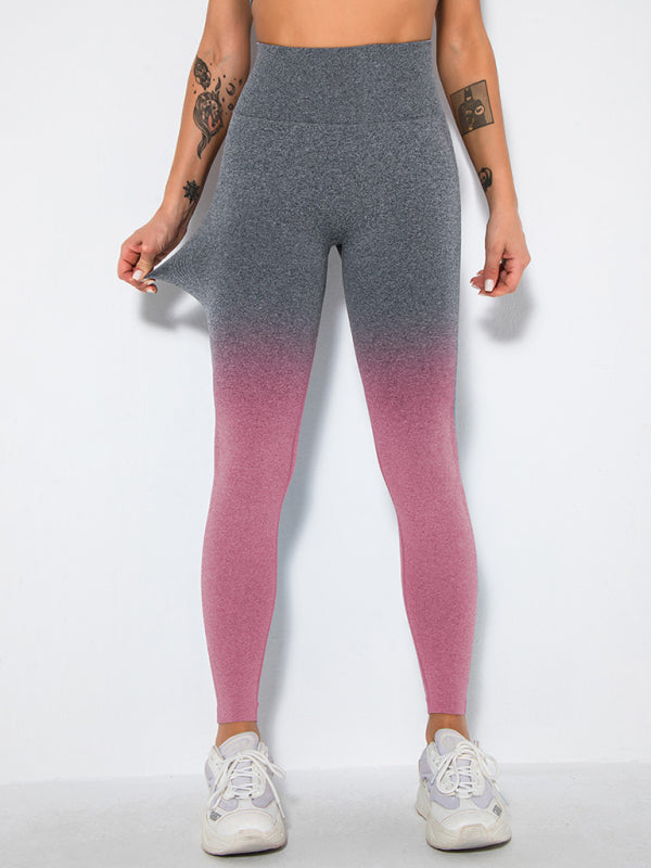 Yoga Pants- Ombre Seamless Peach Butt Lifting Yoga Pants- - Pekosa Women Clothing